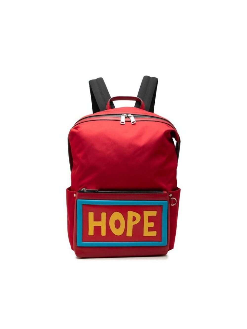 Fendi Vocabulary Rallye Hope Backpack Red Nylon Leather